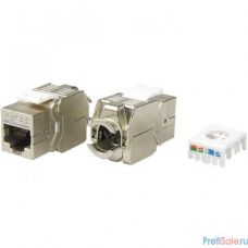 Hyperline KJ8-8P8C-C5e-180-TLS-SH-F-WH Вставка Keystone Jack RJ-45(8P8C), категория 5e, экранированная, тип 180 градусов, Toolless, белая