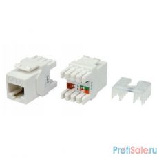 Hyperline KJ8-8P8C-C6-180-WH Вставка Keystone Jack RJ-45(8P8C), категория 6, тип 180 градусов, белая