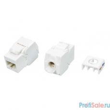 Hyperline KJ8-8P8C-C6A-180-TLS-WH Вставка Keystone Jack RJ-45(8P8C), категория 6a (10G), тип 180 градусов, Toolless, белая