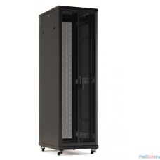 Hyperline TTR-2281-DD-RAL9005 шкаф напольный 19-дюймовый, 22U, 1166x800x1000 мм (ВхШхГ), передняя и задняя распашные перфорированные двери (75%), ручка с замком, цвет черный (RAL 9005) (разобранный)