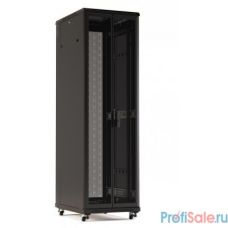 Hyperline TTR-3268-DD-RAL9005 шкаф напольный 19-дюймовый, 32U, 1610x600x800 мм (ВхШхГ), передняя и задняя распашные перфорированные двери (75%), ручка с замком, цвет черный (RAL 9005) (разобранный)