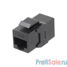 Hyperline CA2-KJ-C6-BK Проходной адаптер (coupler), RJ-45(8P8C) формата Keystone Jack, категория 6, 4 пары, черный