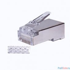 Neomax NM-RJ45-21Ub-8p8c коннектор под витую пару RJ-45, экранированный, категория 5e, универсальные ножи, 8P8C, 100 шт.