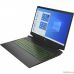 Ноутбук HP Pavilion Gaming 16-a0039ur Core i7 10750H/16Gb/1Tb/SSD256Gb/NVIDIA GeForce RTX 2060 MAX Q 6Gb/16.1"/IPS/FHD (1920x1080)/Windows 10/black/green/WiFi/BT/Cam