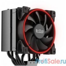 PCCooler Кулер GI-H58UB CORONA R LGA2066/2011/1366/115X/775/AM4/3/3+/AM2/2+/FM1/2/2+ (10 шт/кор, TDP 240W, 120mm PWM SilentPro Red LED FAN, 5 тепловых трубок 8мм, 1000-1800RPM, 26,5dBa)