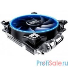 PCCooler Кулер GI-46U CORONA B LGA/115X/775/AM4/3/3+/AM2/2+/FM1/2/2+ (30 шт/кор, TDP 125W, 120mm PWM SilentPro Blue LED FAN, 4 тепловые трубки 6мм, 1000-1800RPM, 26,5dBa)