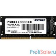 Память DDR4 4Gb 2666MHz Patriot PSD44G266641S RTL PC4-21300 CL19 SO-DIMM 260-pin 1.2В single rank