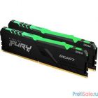 Kingston DRAM 32GB 3200MHz DDR4 CL16 DIMM (Kit of 2) 1Gx8 FURY Beast RGB KF432C16BB1AK2/32