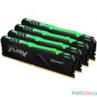 Kingston DRAM 64GB 3200MHz DDR4 CL16 DIMM (Kit of 4) 1Gx8 FURY Beast RGB KF432C16BB1AK4/64