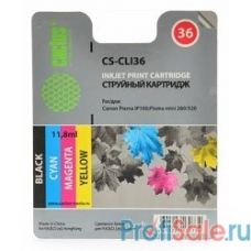 CACTUS CLI-36 Картридж струйный CS-CLI36 многоцветный для Canon Pixma 260 (11.8мл)