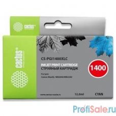 CACTUS PGI-1400XL C Картридж струйный для Canon MB2050/MB2350/MB2040/MB2340, голубой (12мл)