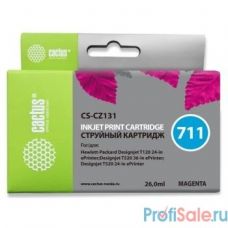 Cactus CZ131A  Картридж № 711  (CS-CZ131) для HP Designjet T120/520, пурпурный, с чипом