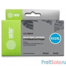 Cactus CN053/№932  Картридж для HP DJ 6600, черный (40мл)