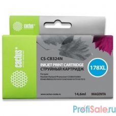 Картридж струйный Cactus CS-CB324N(CS-CB324) №178XL пурпурный (10мл) для HP PS B8553/C5383/C6383