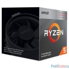 CPU AMD Ryzen 5 3400G BOX {3.7GHz up to 4.2GHz/4x512Kb+4Mb, 4C/8T, Picasso, 12nm, 65W, Radeon Vega 11 1400MHz, unlocked, AM4}