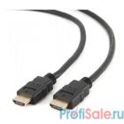 Кабель HDMI Gembird/Cablexpert, 0.5м, v1.4, 19M/19M, черный, позол.разъемы, экран (CC-HDMI4-0.5M)