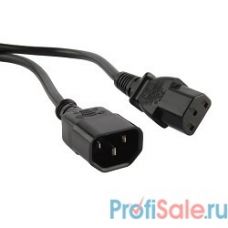 Hyperline PWC-IEC13-IEC14-1.0-BK Кабель питания монитор-компьютер IEC 320 C13 - IEC 320 C14 (3x0.75), 1 м