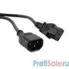 Hyperline PWC-IEC13-IEC14-0.5-BK Кабель питания монитор-компьютер IEC 320 C13 - IEC 320 C14 (3x0.75), 0.5 м