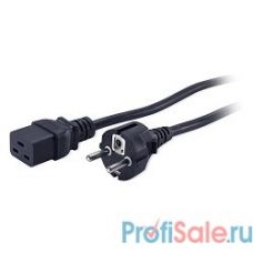 Hyperline PWC-IEC19-SHM-3.0-BK Кабель питания (Shucko+C19) (3x1.5), 3м