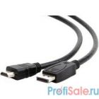 Кабель DisplayPort-HDMI Gembird/Cablexpert  1,8м, 20M/19M, черный, экран, пакет (CC-DP-HDMI-6)