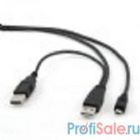 Gembird/Cablexpert CCP-USB22-AM5P-3 USB 2.0 Pro Кабель , 2xAM/miniBM 5P, 0.9м, экран, черный 