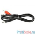 VCOM VAV7183-1.8M Кабель соединительный 3.5 Jack (M) - 2xRCA (M), стерео, аудио,  1.8м 