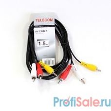 Telecom Кабель соединительный (TAV7150-1.5M) 3xRCA (M) - 3xRCA (M), стерео, аудио, 1.5м [6926123462812/6926123464090]