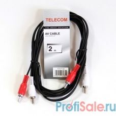 Telecom Кабель соединительный (TAV7158-2M) 2xRCA (M) - 2xRCA (M) черный 2m [6926123462850]