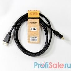 TV-COM Кабель цифровой (CG150S-1.5M) HDMI19M to HDMI19M, V1.4+3D, 1.5m [6939510810943]