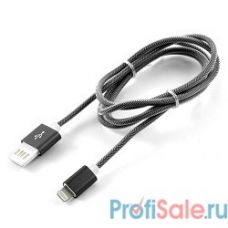 Gembird Кабель USB 2.0 Cablexpert CC-ApUSBgy1m, AM/Lightning 8P, 1м, силиконовый шнур, разъемы темно-серый металлик, пакет
