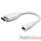 Cablexpert Переходник miniDisplayPort - DisplayPort, 20F/20M, длина 16см, белый (A-mDPF-DPM-001-W)