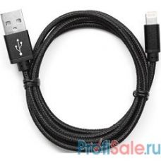 Gembird Кабель USB 2.0 Cablexpert CC-ApUSB2bk1m, AM/Lightning 8P, 1м, нейлоновая оплетка, алюминиевые разъемы, черный, пакет