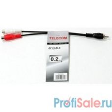 Telecom Кабель-разветвитель(TAV4954-0.2M) 1RCA (M) - 2RCA (F)
