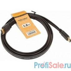 TV-COM Кабель цифровой (CG200F-1.5M) HDMI TV-COM 19M/M 1.4V  плоский 1.5m черный