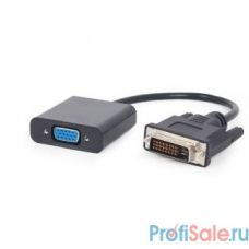 Cablexpert Переходник DVI-D-VGA Digital , 25M/15F, длина кабеля 0,2м, черный, пакет (A-DVID-VGAF-01)