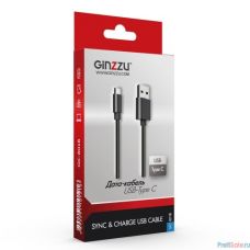 Ginzzu Дата-кабель Type C, TPE, 1,0 м, черный (GC-801B)