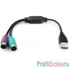 Cablexpert Конвертер PS/2 устройства -> USB порт, 2xPS/2 /AM, блистер, черный (UAPS12-BK)