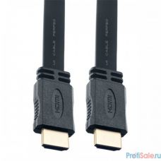 PERFEO Кабель HDMI A вилка - HDMI A вилка, плоский, ver.1.4, длина 1 м. (H1301)