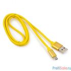 Cablexpert Кабель USB 2.0 CC-S-mUSB01Y-1M, AM/microB, серия Silver, длина 1м, желтый, блистер