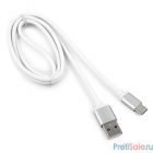 Cablexpert Кабель USB 2.0 CC-S-USBC01W-1M, AM/Type-C, серия Silver, длина 1м, белый, блистер