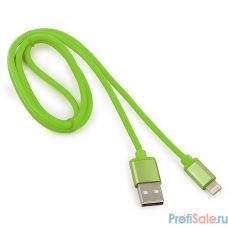 Cablexpert Кабель для Apple CC-S-APUSB01Gn-1M, AM/Lightning, серия Silver, длина 1м, зеленый, блистер