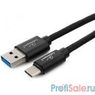 Cablexpert Кабель USB 3.0 CC-P-USBC03Bk-1.8 AM/Type-C, серия Platinum, длина 1.8м, черный, блистер