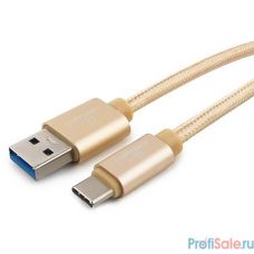 Cablexpert Кабель USB 3.0 CC-P-USBC03Gd-1M AM/Type-C, серия Platinum, длина 1м, золотой, блистер	