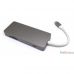 Espada Адаптер-переходник UHLUC, USB Type-C to Gig Lan+HDMI+USB+SD/TF+PD, серебристый (44224)