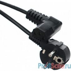 Telecom Кабель компьютер - розетка  угловой  220V <3м> (Европейский стандарт)  <TP021DA-3.0-BK>