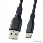 PERFEO Кабель USB2.0 A вилка - USB Type-C вилка, силикон, черный, длина 1 м. (U4907) 