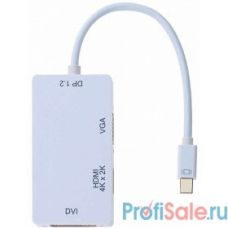 ORIENT Кабель-адаптер C320 4Kx2K Mini DP1.2 M -> HDMI / DVI/ VGA, длина 0.2 метра, белый (30982)