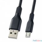 PERFEO Кабель USB2.0 A вилка - Micro USB вилка, силикон, черный, длина 1 м. (U4807)