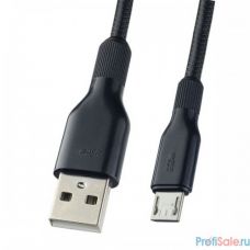 PERFEO Кабель USB2.0 A вилка - Micro USB вилка, силикон, черный, длина 1 м. (U4807)