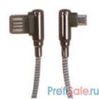 LDNIO LD_B4626 LS422/ USB кабель Micro/ 2m/ 2.4A/ медь: 120 жил/ Угловой коннектор/ Нейлоновая оплетка/ Gray